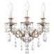 Milano 3 Light 8.5 inch Antique Silver Wall Sconce Wall Light in Heritage
