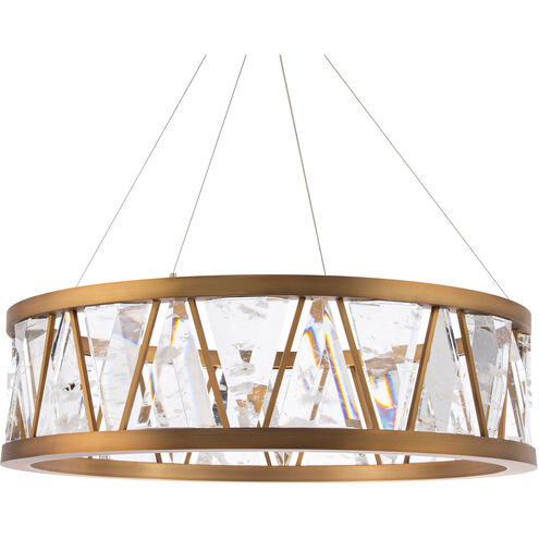 Corinth LED 32.13 inch Aged Brass Pendant Ceiling Light, Beyond