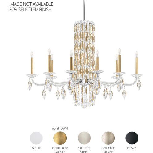 Siena 10 Light 24.5 inch Black Chandelier Ceiling Light in Radiance, No Spikes