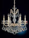 La Scala 6 Light 23 inch Antique Silver Chandelier Ceiling Light in Antique Silver Cast