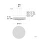 Signature Eclyptix LED 19.4 inch Polished Stainless Steel Pendant Ceiling Light in Wavy Layout, Silver, Wavy Layout