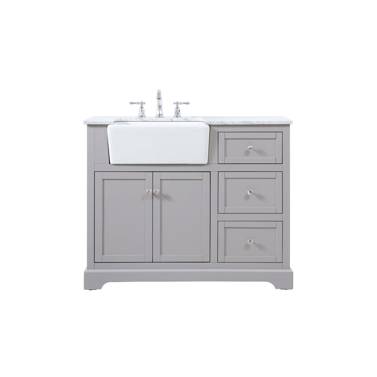 Franklin 42 X 22 X 34.75 inch Grey Bathroom Vanity Cabinet