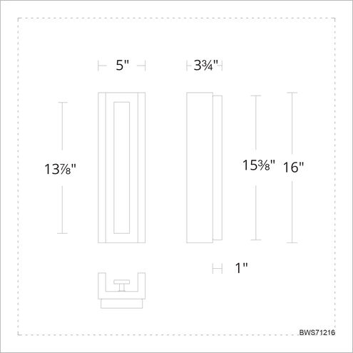 Magnate LED 5 inch Black ADA Wall Sconce Wall Light, Beyond