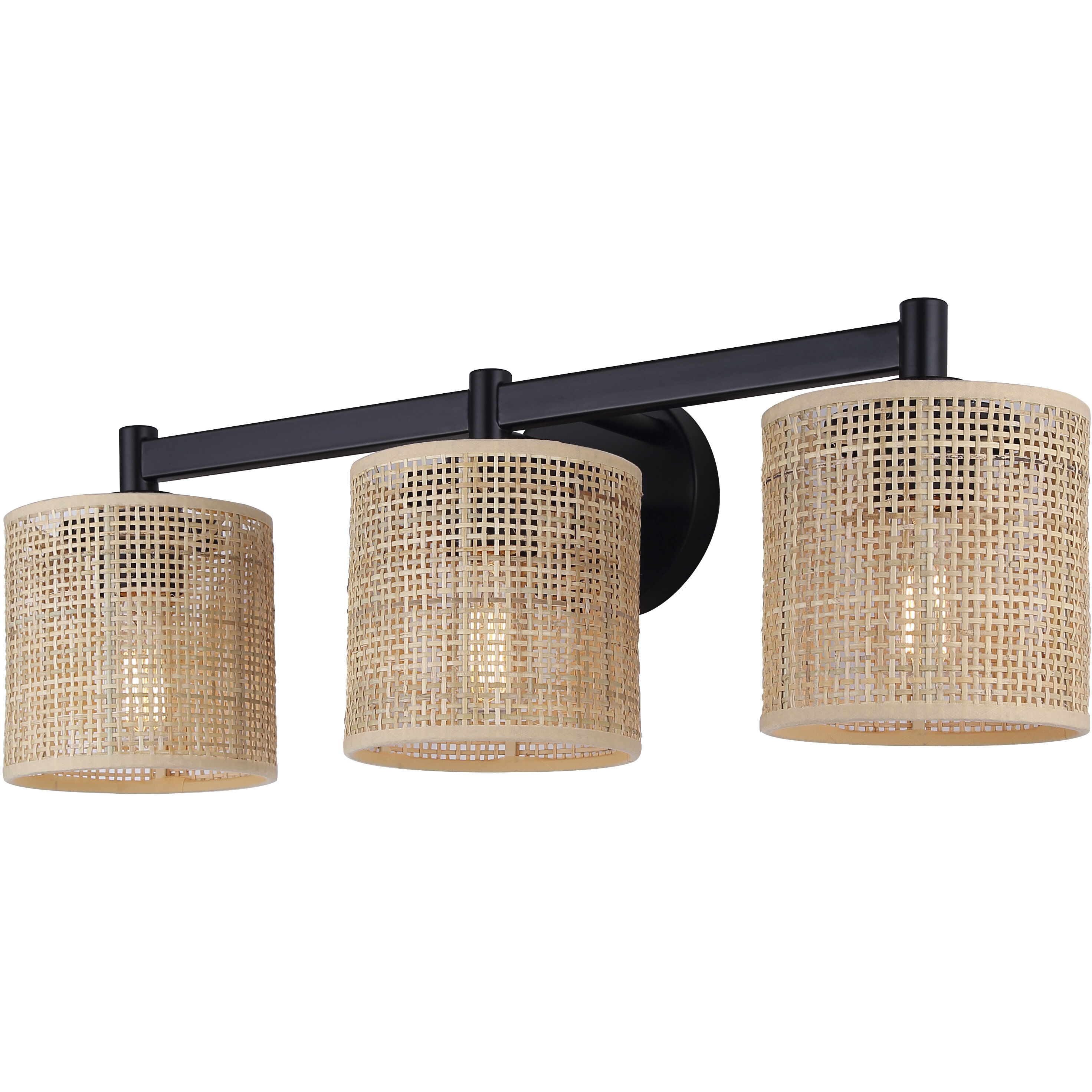 Meadow 3 Light 25.25 inch Black Vanity Light Wall Light