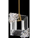 Forever Eva LED 3.75 inch Polished Chrome Pendant Ceiling Light in Gold Rope, Gold Rope