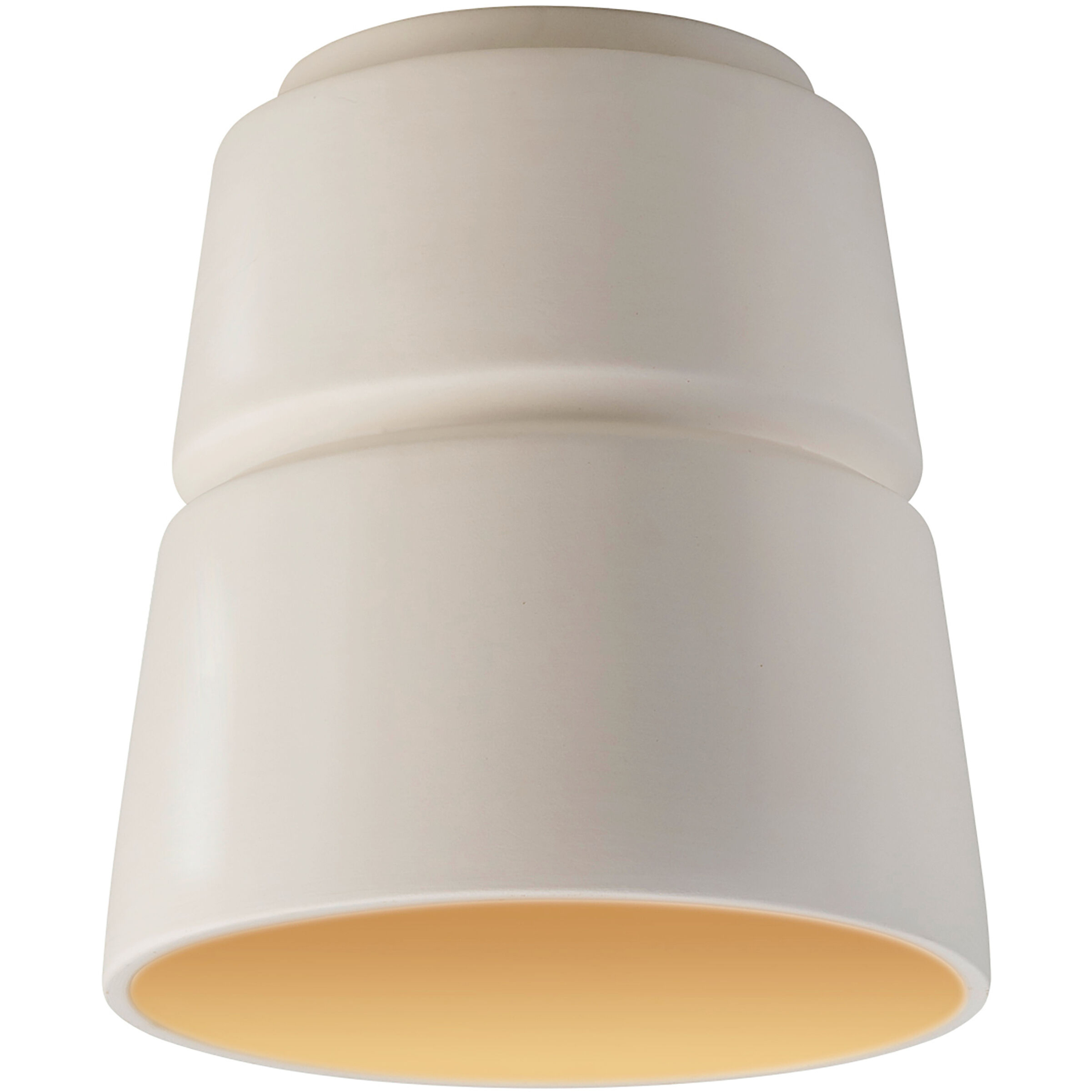 Radiance Collection LED 7.5 inch Matte White/Champagne Gold Outdoor Flush-Mount