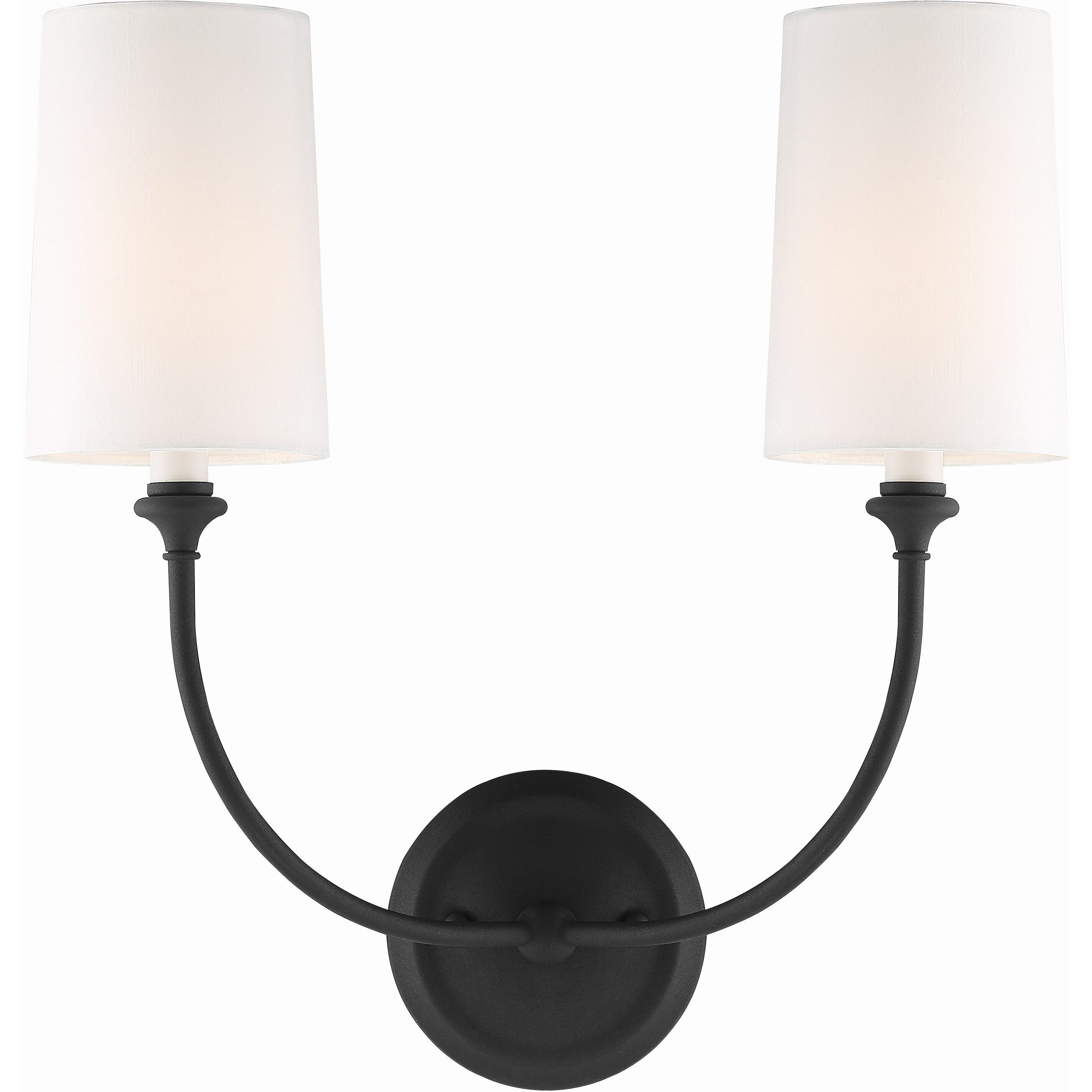 Sylvan Bath Wall Light in Black Forged