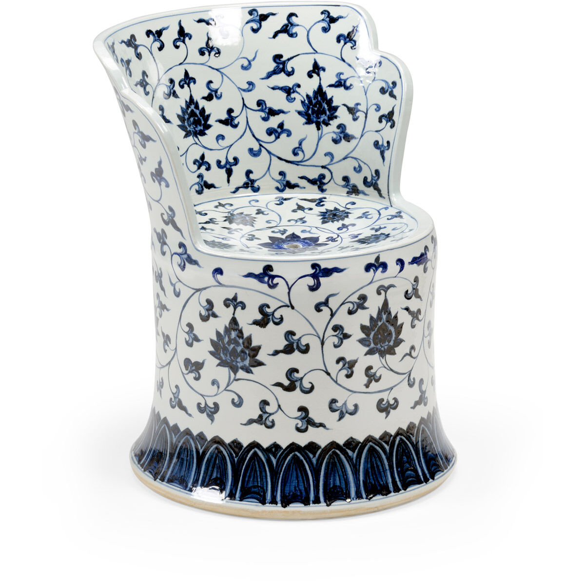 Chelsea House Blue/White Glaze Chair