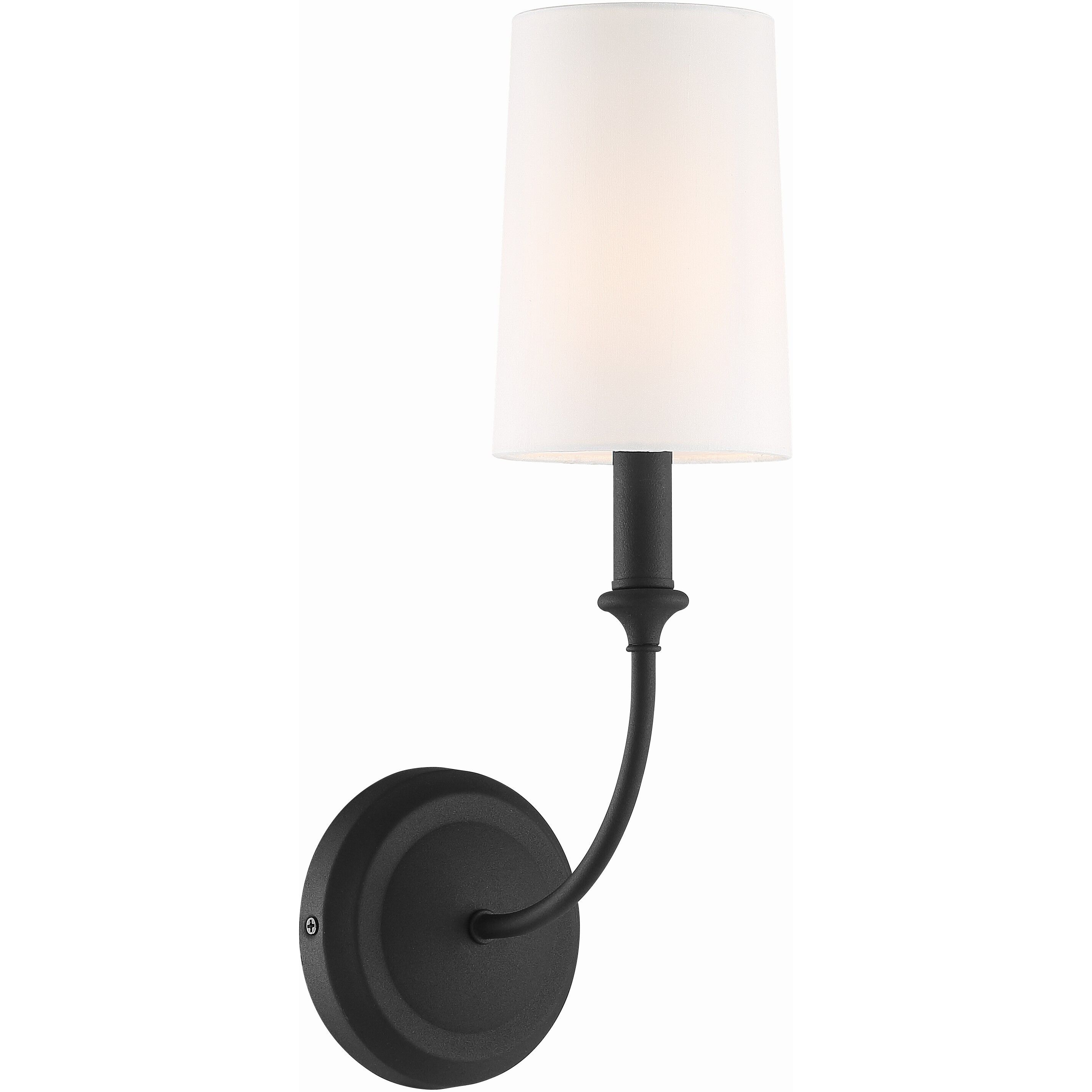 Sylvan Bath Sconce Wall Light in Black Forged