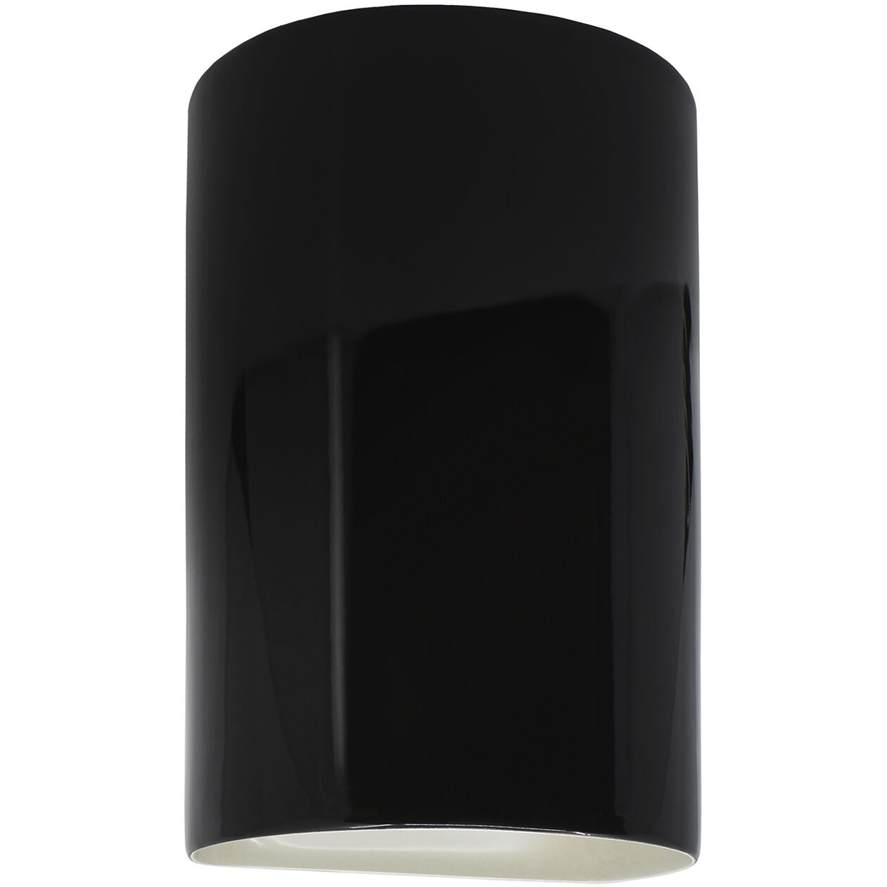 Ambiance 1 Light 5.75 inch Gloss Black Wall Sconce Wall Light in Incandescent, Gloss Black/Matte White