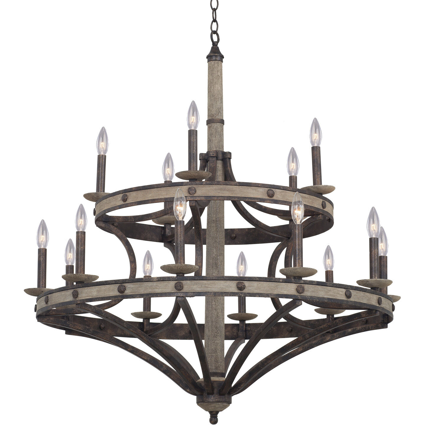 Coronado 15 Light 38 inch Florence Gold Chandelier Ceiling Light