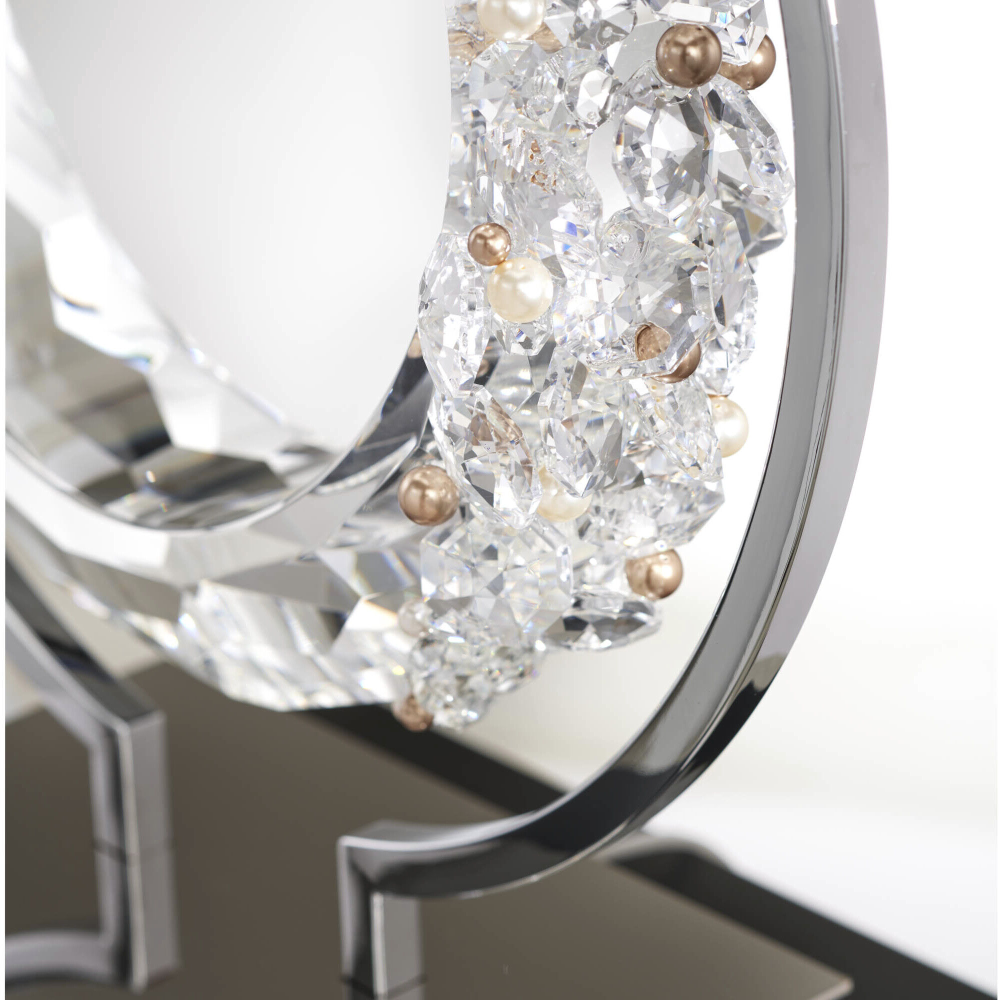 Forever Serenity 29.6 inch 7.00 watt Polished Chrome Table Lamp Portable Light in Black Rope, Black Rope