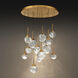 Beyond Quest LED 23 inch Aged Brass Multi-Light Pendant Ceiling Light, Round Canopy