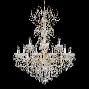 New Orleans 18 Light 36 inch Silver Chandelier Ceiling Light in Polished Silver, New Orleans Swarovski