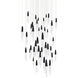 Beyond Kindjal LED 36 inch Black Multi-Light Pendant Ceiling Light, Square Canopy