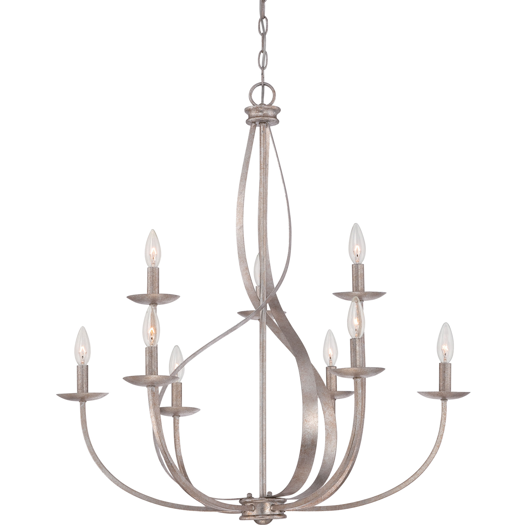 Serenity 9 Light 30 inch Italian Fresco Foyer Chandelier Ceiling Light