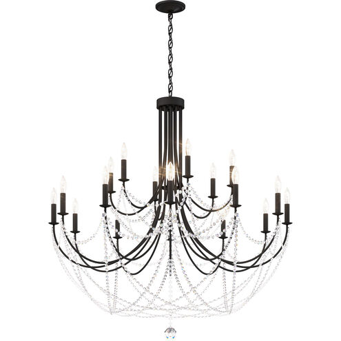 Verdana 18 Light Black Chandelier Ceiling Light in Optic