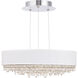 Eclyptix LED LED 19.4 inch Polished Stainless Steel Pendant Ceiling Light in White, Wavy Layout, Wavy Layout