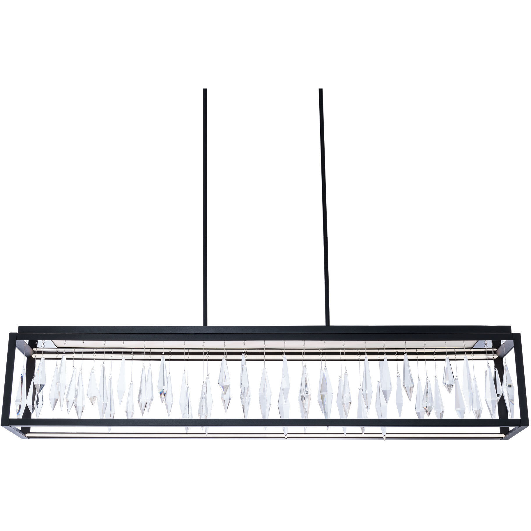 Mirage LED 54 inch Black Linear Pendant Ceiling Light, Beyond