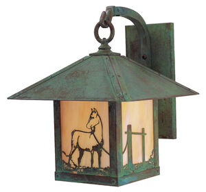 Timber Ridge 1 Light 12 inch Bronze Wall Mount Wall Light in Almond Mica