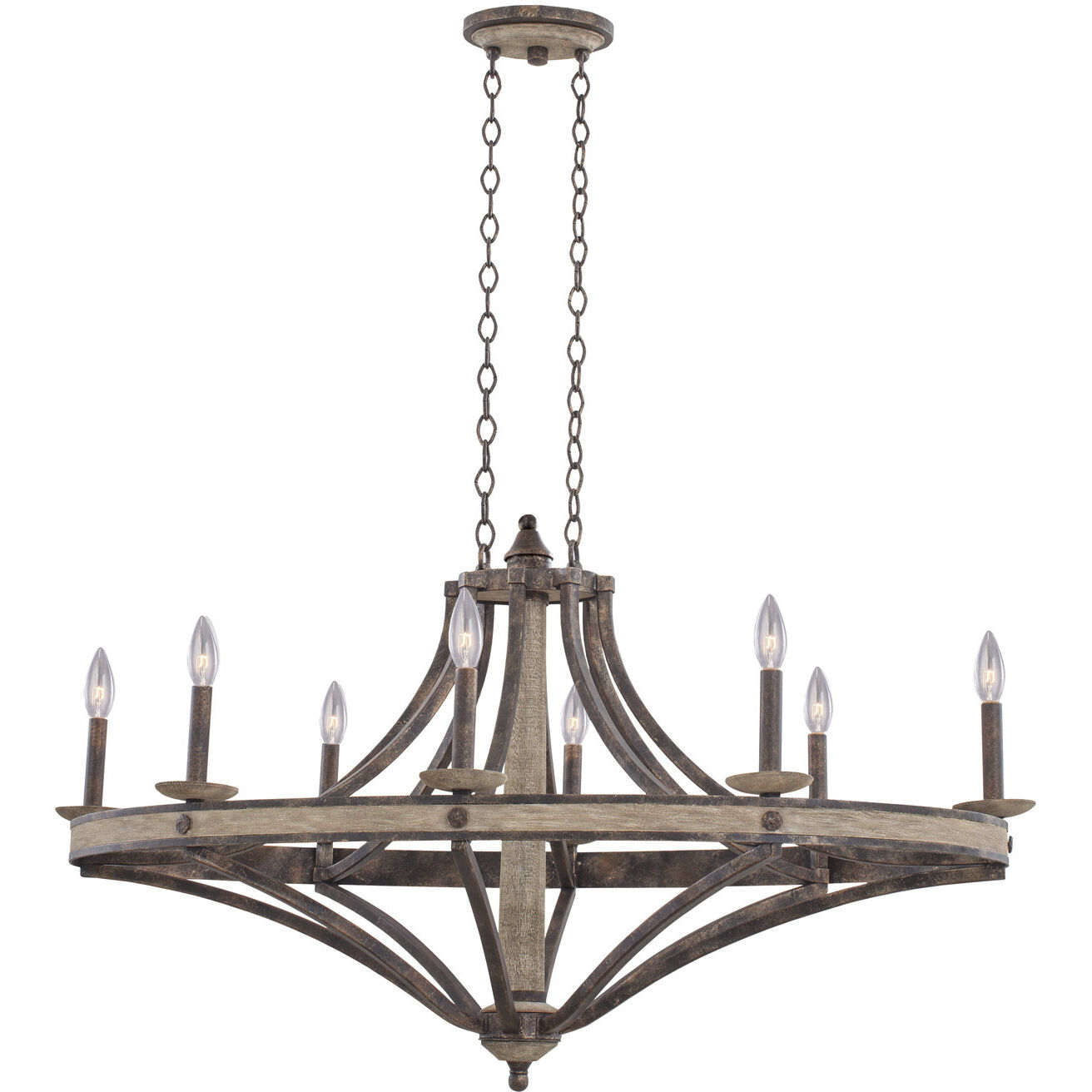 Coronado 8 Light 43.75 inch Florence Gold Chandelier Ceiling Light