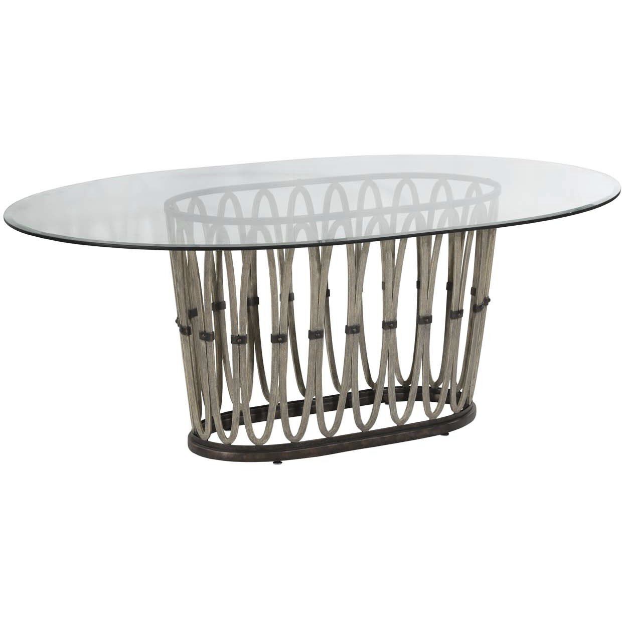 Belmont 78 X 46 inch Florence Gold Dining Table, Oval Dining Table