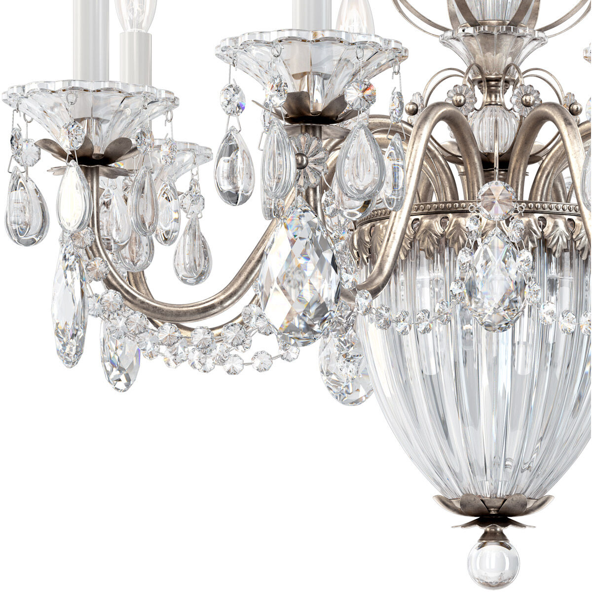 Bagatelle 11 Light 27 inch Antique Silver Pendant Ceiling Light in Bagatelle Spectra