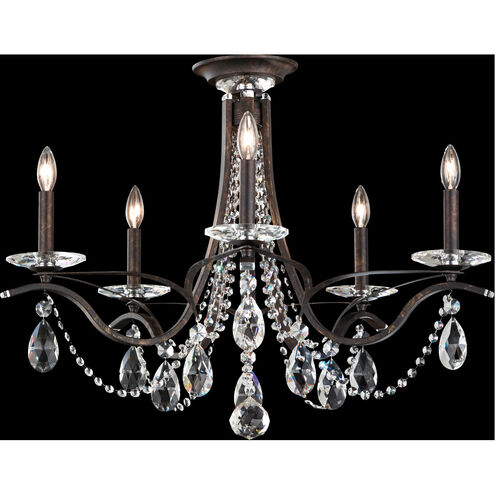 Vesca 5 Light 29 inch White Semi-Flush Mount Ceiling Light in Heritage