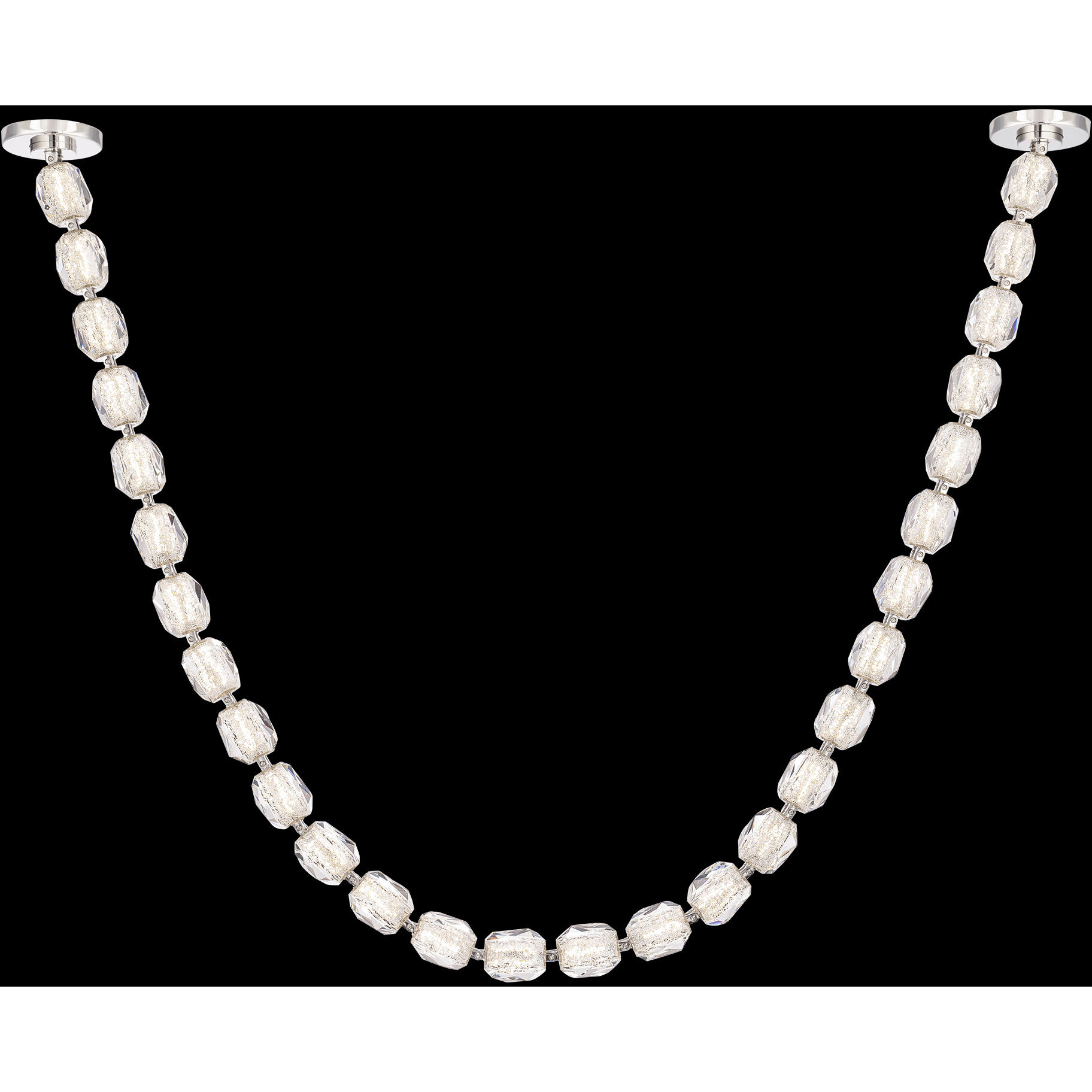 Forever Seduction LED 102.1 inch Polished Nickel Modular Pendant Ceiling Light, Remote Driver