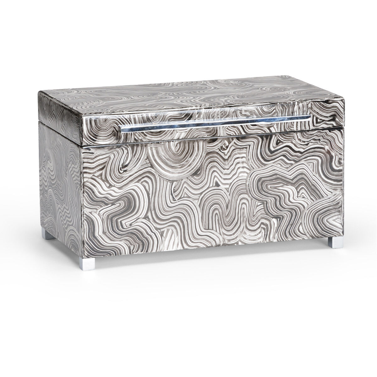 Wildwood 14 X 8 inch Hand Painted/Polished Nickel Box