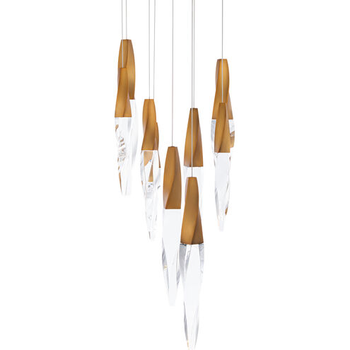 Kindjal LED 17 inch Aged Brass Multi-Light Pendant Ceiling Light, Beyond