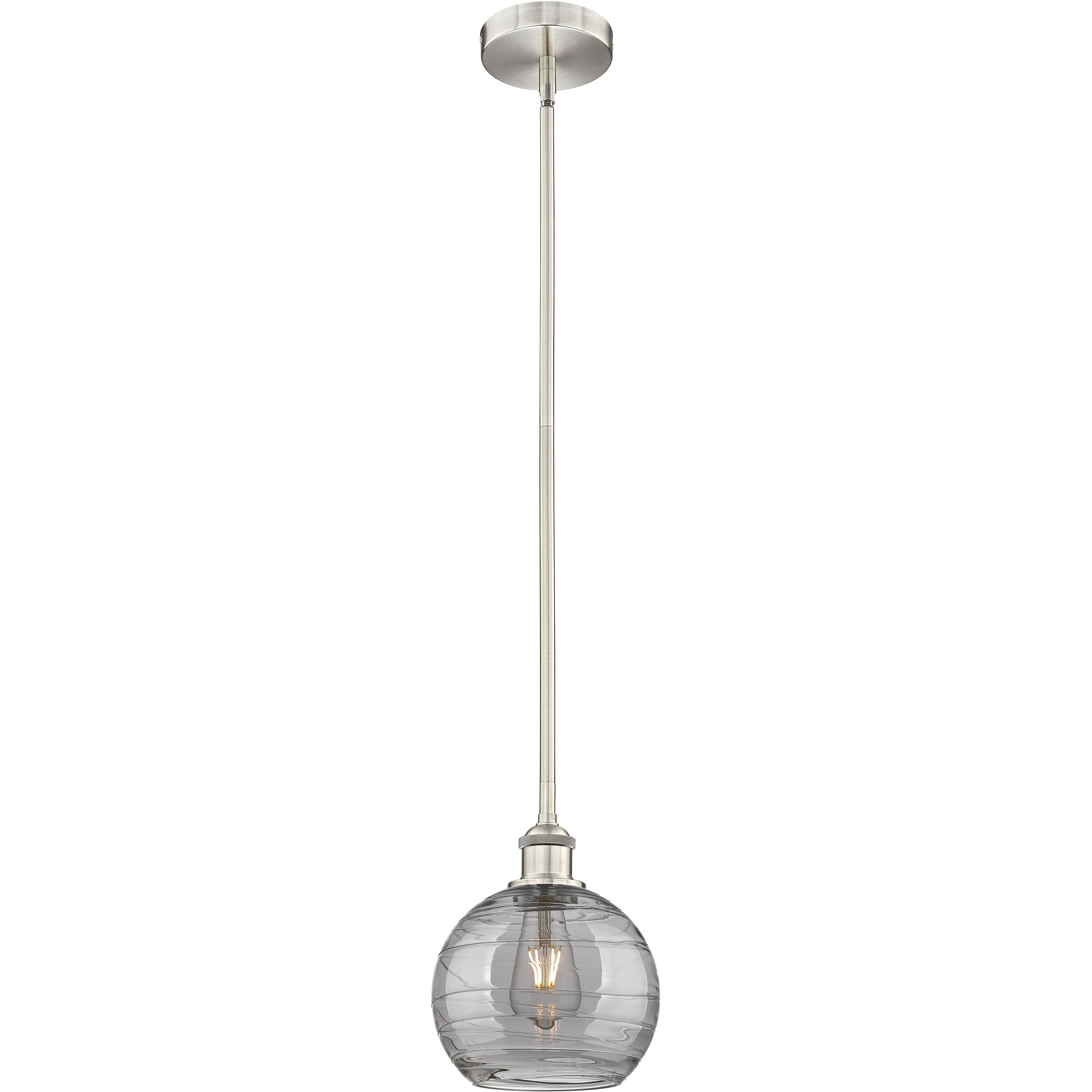 Edison Athens Deco Swirl 1 Light 8.00 inch Mini Pendant