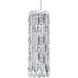 Sarella 3 Light 5 inch Polished Stainless Steel Mini Pendant Ceiling Light in Heritage