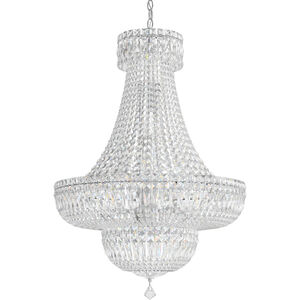 Petit Crystal Deluxe 23 Light 24 inch Silver Chandelier Ceiling Light in Polished Silver, Petite Deluxe Gemcut