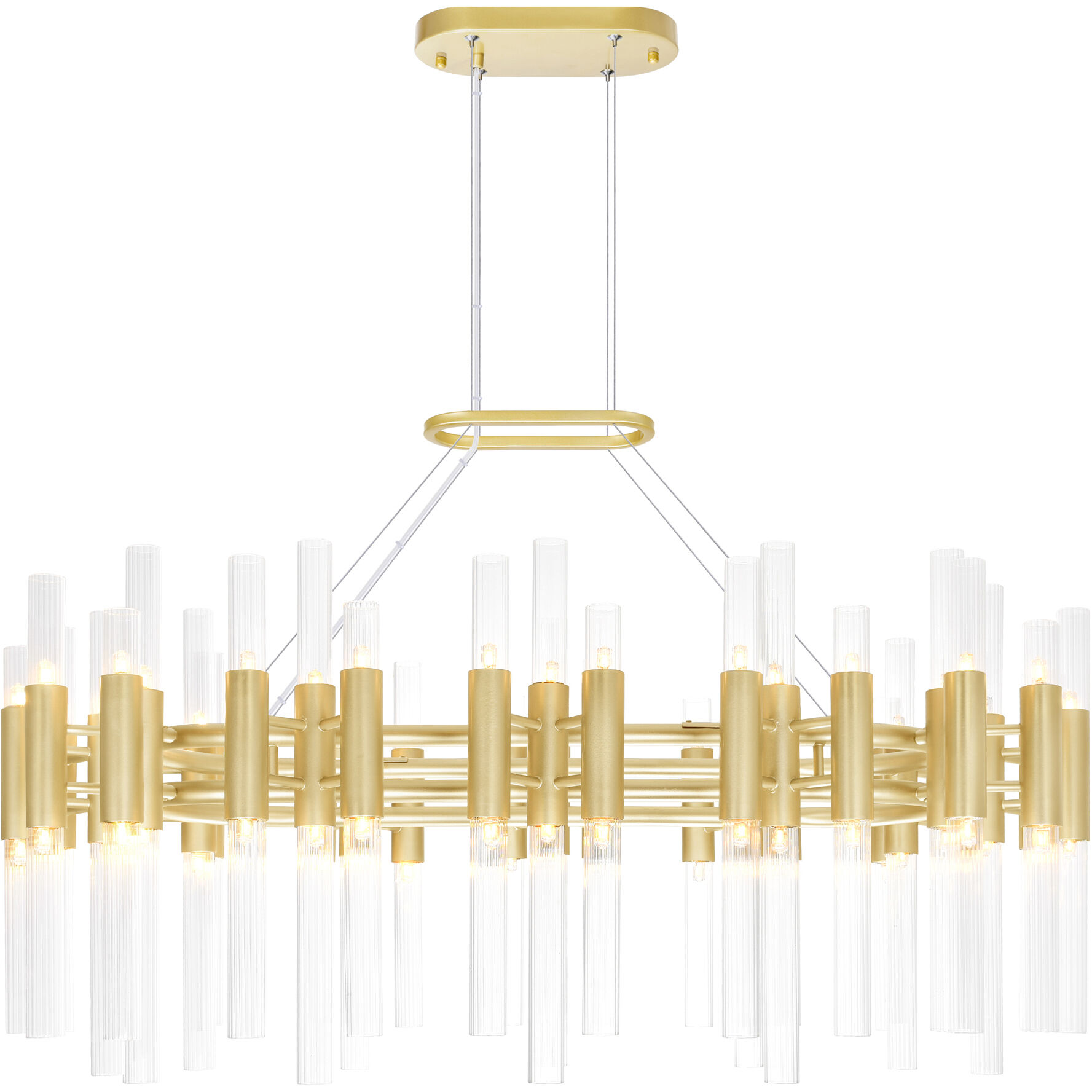 Orgue 72 Light 39 inch Satin Gold Island/Pool Table Light Ceiling Light