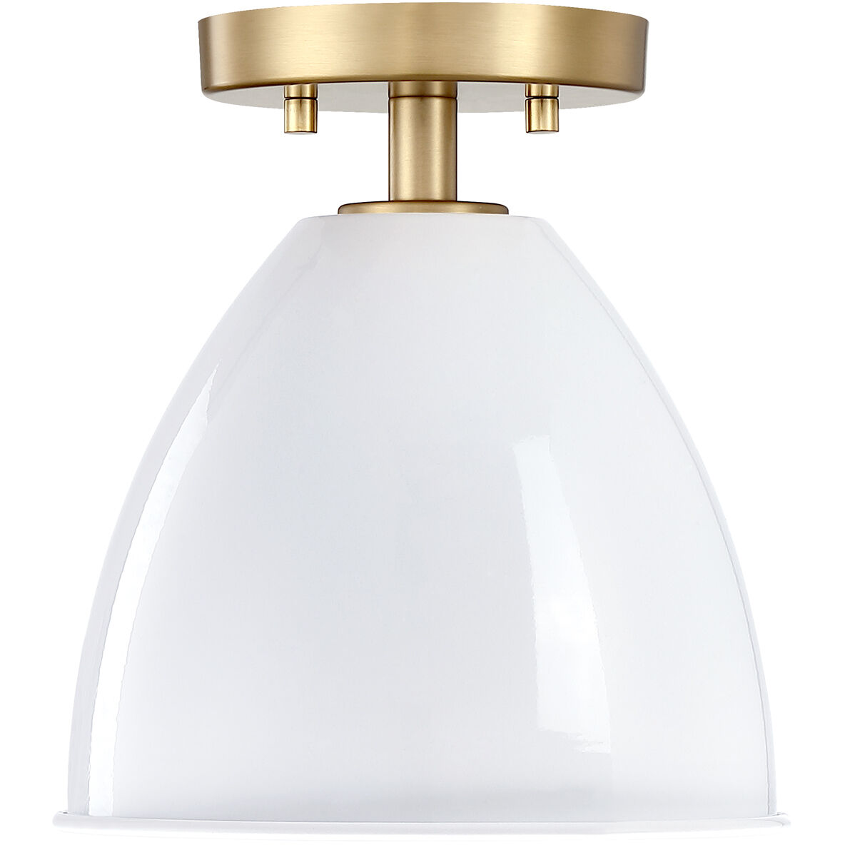 Biba 1 Light 8.25 inch Brushed Gold Semi-Flush Mount Ceiling Light