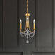 Verdana 3 Light Heirloom Gold Chandelier Ceiling Light in Optic