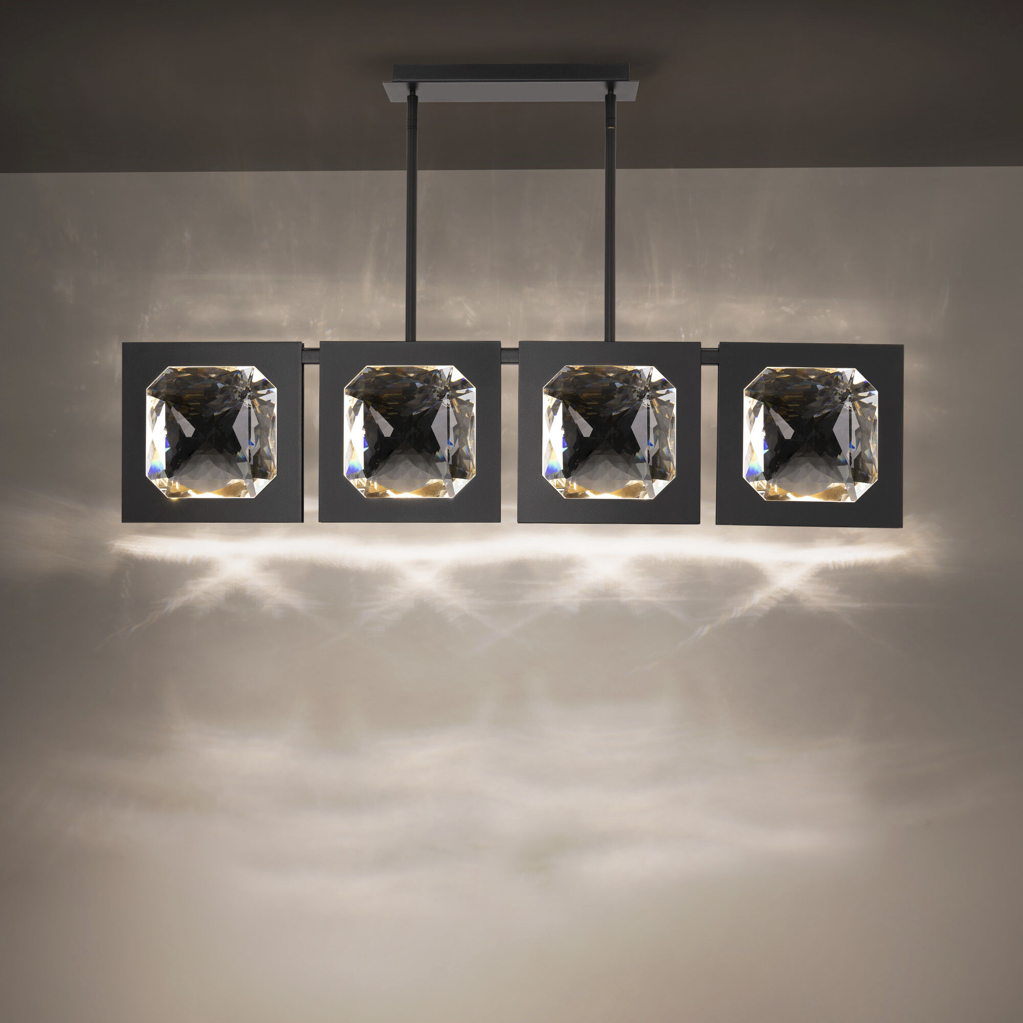 Enchante LED 43 inch Black Linear Pendant Ceiling Light, Beyond