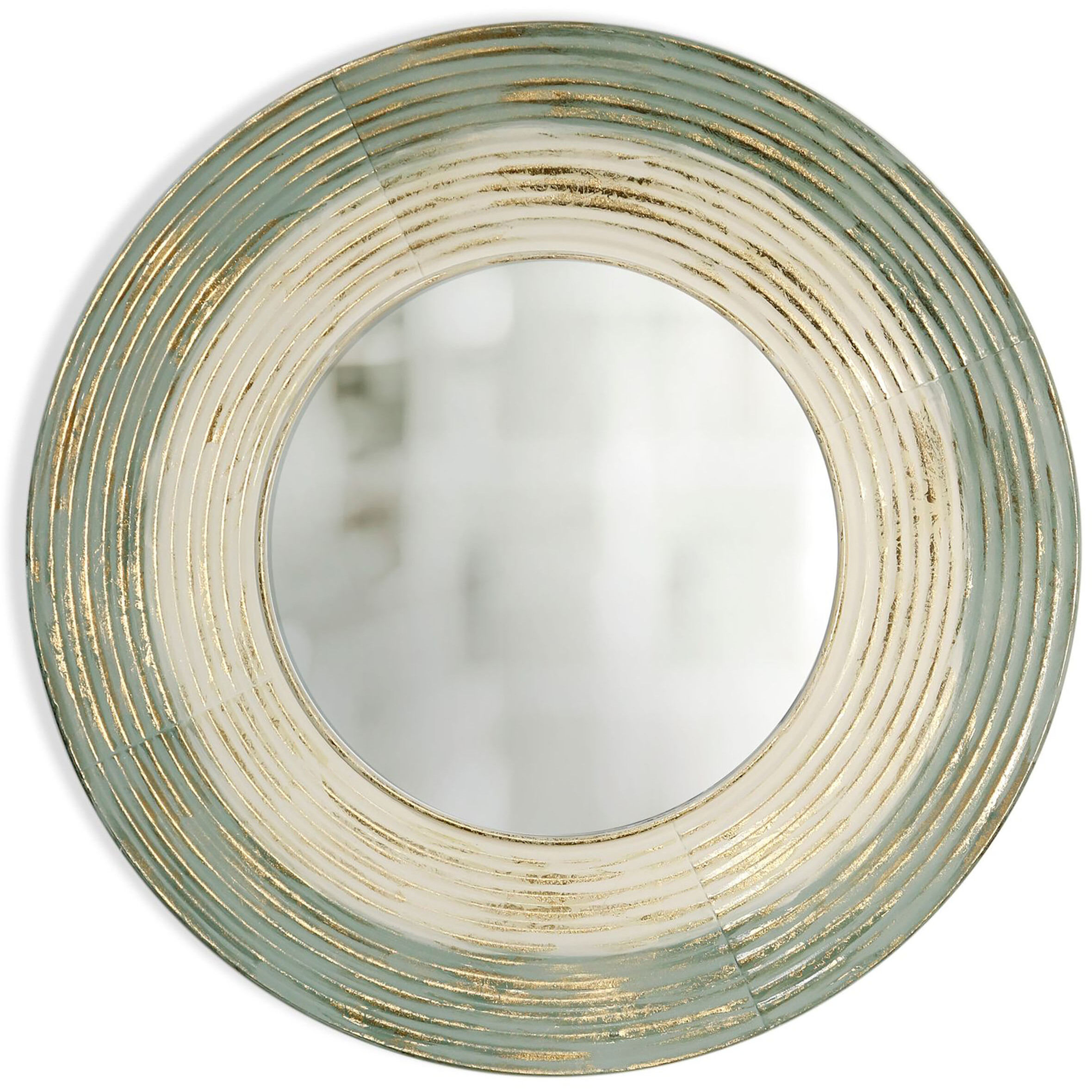 Cameron 35.43 X 2.95 inch Blue/White/Gold Wall Mirror