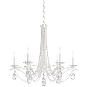 Vesca 6 Light 33 inch White Chandelier Ceiling Light in Heritage