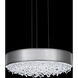 Eclyptix LED LED 19.4 inch Polished Stainless Steel Pendant Ceiling Light in Wavy Layout, Silver, Wavy Layout