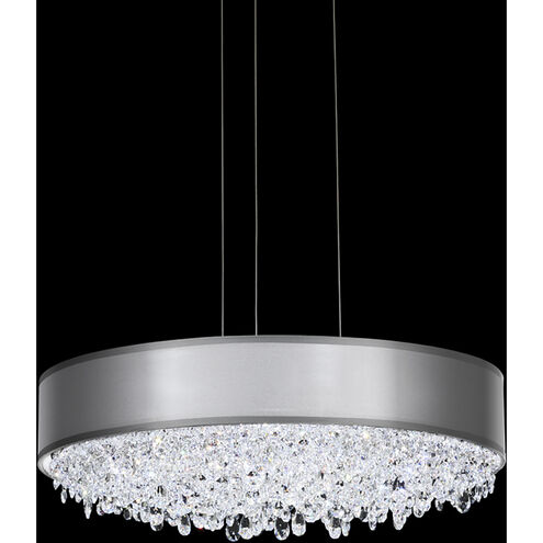 Eclyptix LED LED 19.4 inch Polished Stainless Steel Pendant Ceiling Light in Wavy Layout, Silver, Wavy Layout