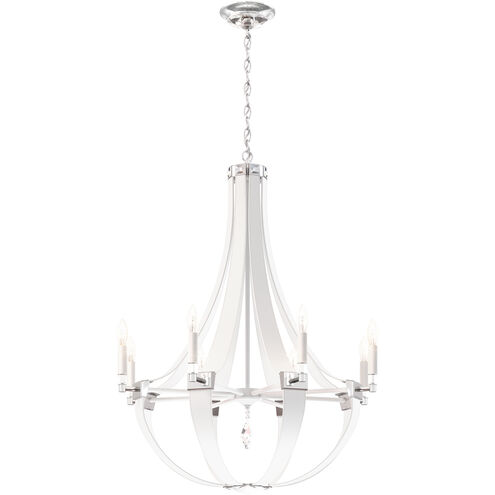 Crystal Empire 8 Light White Pass Chandelier Ceiling Light in Radiance