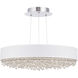 Eclyptix LED LED 24 inch Polished Stainless Steel Pendant Ceiling Light in White, Wavy Layout, Wavy Layout