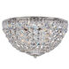 Petit Crystal 5 Light Polished Silver Flush Mount Ceiling Light in Radiance