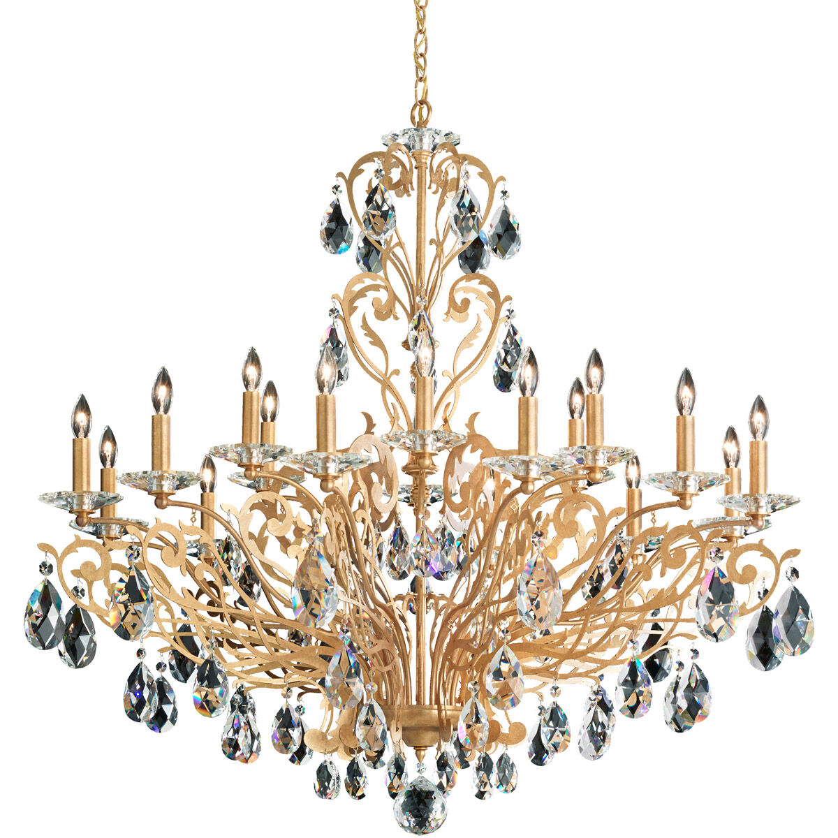 Filigrae 18 Light 39 inch Antique Silver Chandelier Ceiling Light