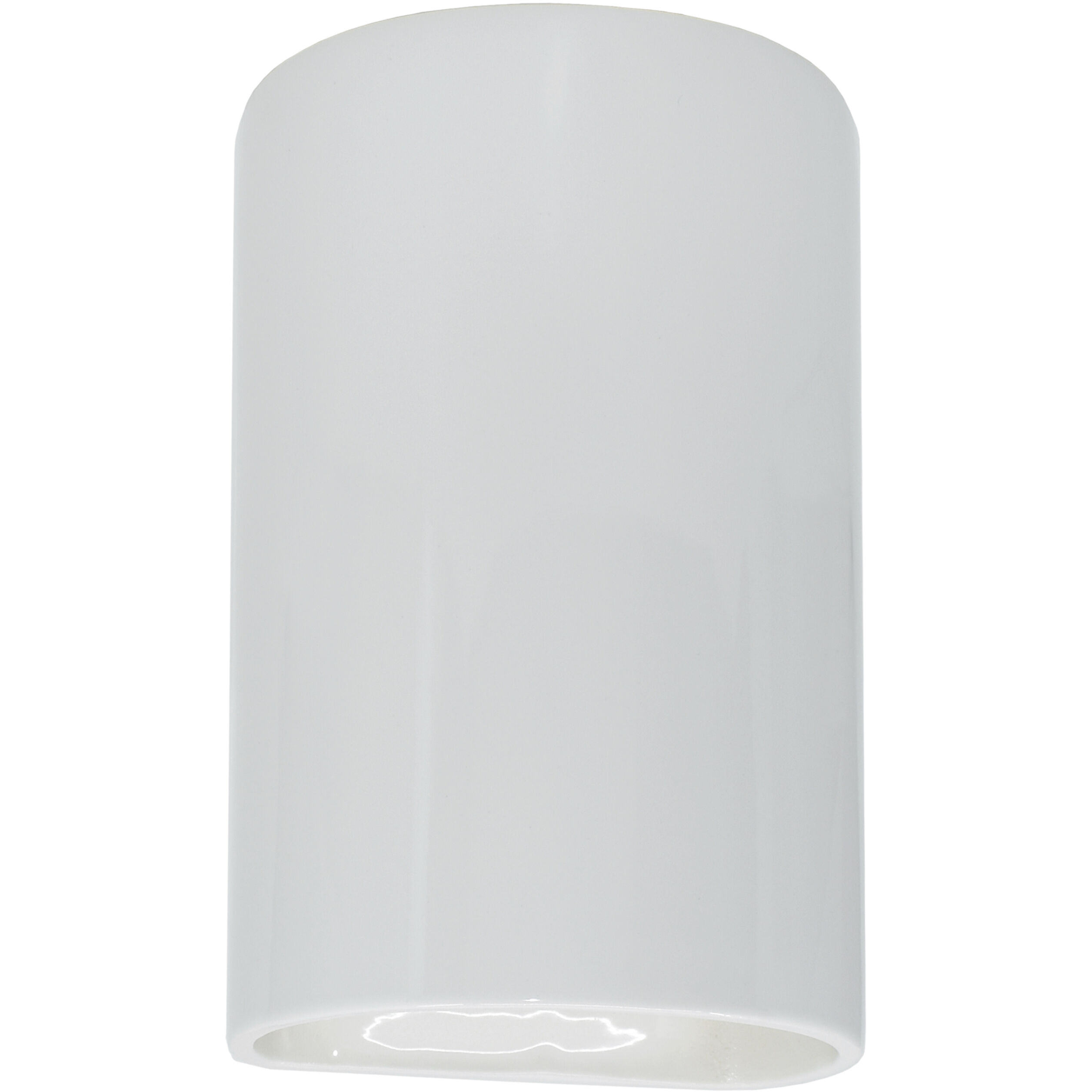 Ambiance Cylinder LED 5.75 inch Gloss White ADA Wall Sconce Wall Light, Small