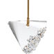 Forever Addesion LED 4 inch Polished Chrome Pendant Ceiling Light in Gold Rope, Gold Rope