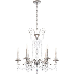 Helenia 6 Light 28 inch Antique Silver Chandelier Ceiling Light, Adjustable Height