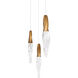 Kindjal LED 11.75 inch Aged Brass Multi-Light Pendant Ceiling Light, Beyond